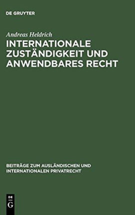 Internationale Zuständigkeit Und Anwendbares Recht