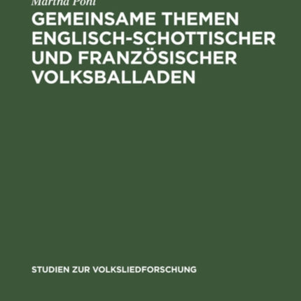 Gemeinsame Themen Englisch-Schottischer Und Französischer Volksballaden