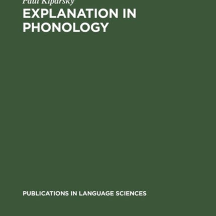 Explanation in Phonology