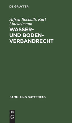 Wasser- Und Bodenverbandrecht