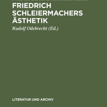 Friedrich Schleiermachers Ästhetik