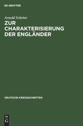Zur Charakterisierung Der Engländer
