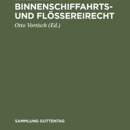 Binnenschiffahrts- und Flößereirecht