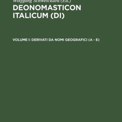 Derivati Da Nomi Geografici (a - E)