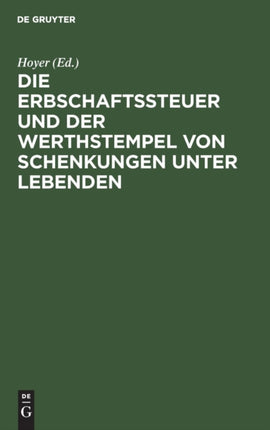 Die Erbschaftssteuer Und Der Werthstempel Von