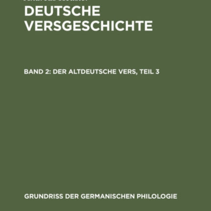 Der Altdeutsche Vers, Teil 3