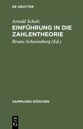 Einführung in Die Zahlentheorie