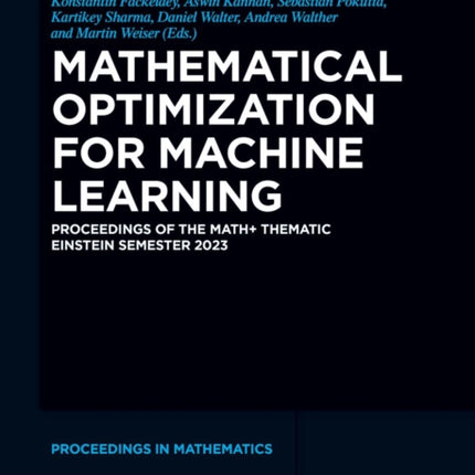 Mathematical Optimization for Machine Learning
