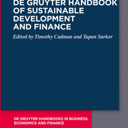 De Gruyter Handbook of Sustainable Development and Finance