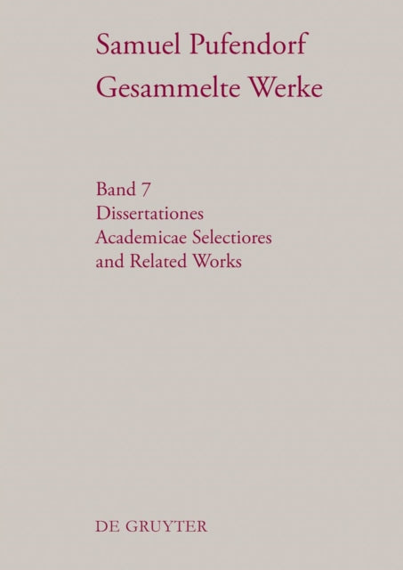 Dissertationes Academicae Selectiores and Related