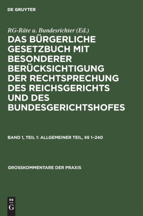 Allgemeiner Teil, §§ 1-240