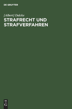 Strafrecht Und Strafverfahren: Nachtrag Zur 35. Auflage