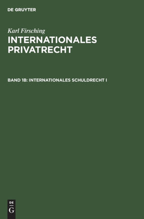 Internationales Schuldrecht I