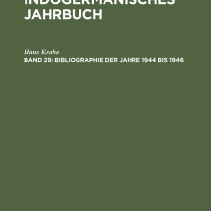 Bibliographie Der Jahre 1944 Bis 1946