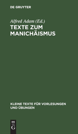 Texte Zum Manichäismus