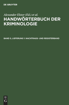 Nachtrags- Und Registerband