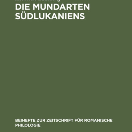 Die Mundarten Südlukaniens