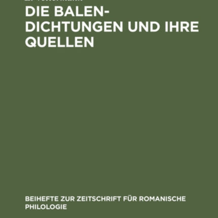 Die Balen-Dichtungen und ihre Quellen
