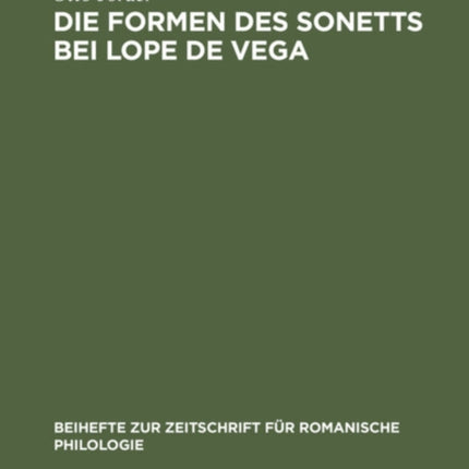 Die Formen Des Sonetts Bei Lope de Vega