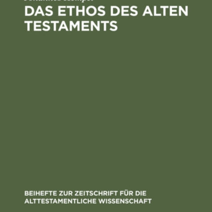 Das Ethos Des Alten Testaments