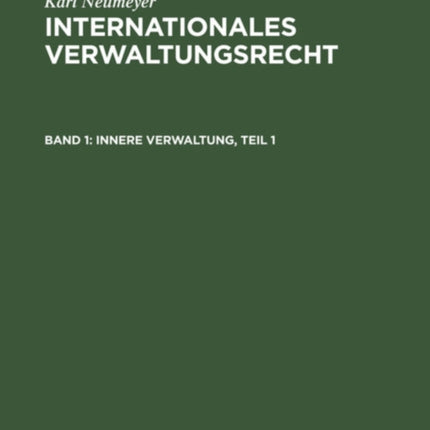 Innere Verwaltung, Teil 1