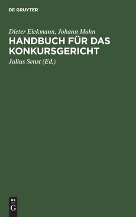 Handbuch Für Das Konkursgericht