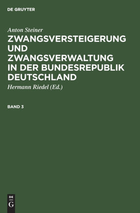 Zwangsversteigerung und Zwangsverwaltung in der Bundesrepublik Deutschland Zwangsversteigerung und Zwangsverwaltung in der Bundesrepublik Deutschland