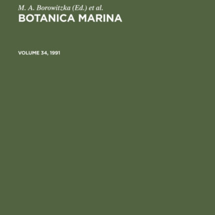 Botanica Marina. Volume 34, 1991