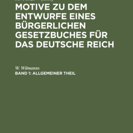 Allgemeiner Theil
