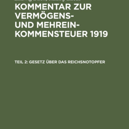 Gesetz Über Das Reichsnotopfer