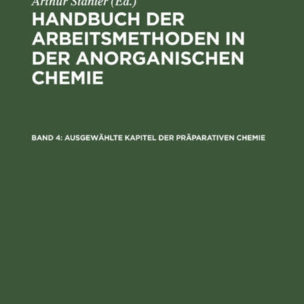 Ausgewählte Kapitel Der Präparativen Chemie