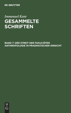 Der Streit Der Fakultäten Anthropologie in Pragmatischer Hinsicht
