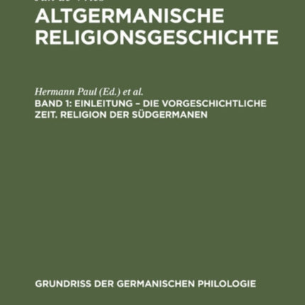 Einleitung - Die Vorgeschichtliche Zeit. Religion Der Südgermanen