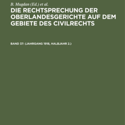 (Jahrgang 1918, Halbjahr 2.)