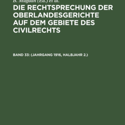 (Jahrgang 1916, Halbjahr 2.)