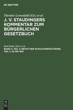 Recht Der Schuldverhältnisse, Teil 2. §§ 581-853
