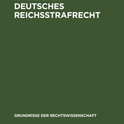Deutsches Reichsstrafrecht