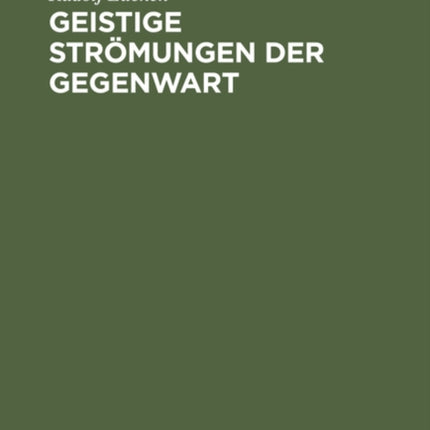 Geistige Strömungen Der Gegenwart