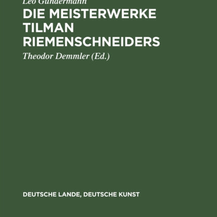 Die Meisterwerke Tilman Riemenschneiders