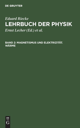 Magnetismus Und Elektrizität. Wärme