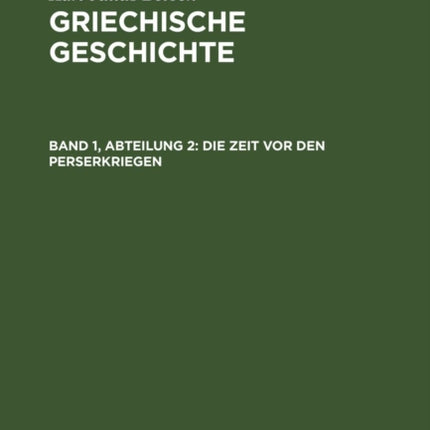 Die Zeit VOR Den Perserkriegen