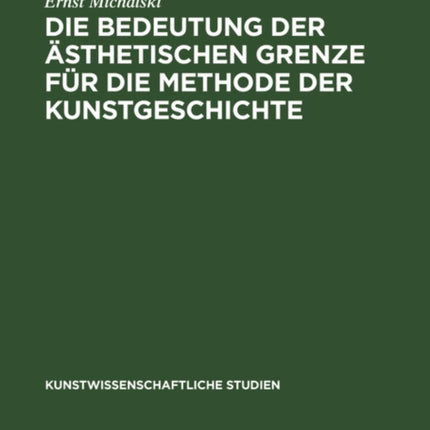 Die Bedeutung der ästhetischen Grenze für die