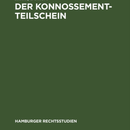 Der Konnossement-Teilschein