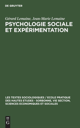 Psychologie Sociale Et Expérimentation