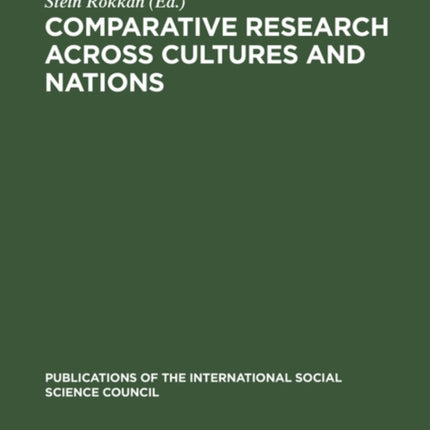 Comparative Research across Cultures and Nations