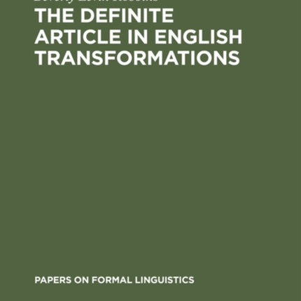 The Definite Article in English Transformations