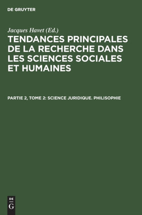 Science Juridique. Philisophie