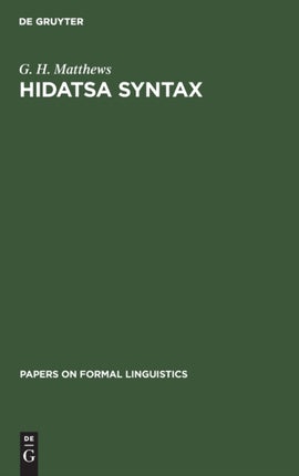 Hidatsa Syntax