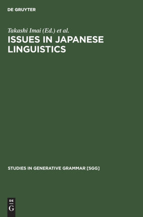 Issues in Japanese Linguistics