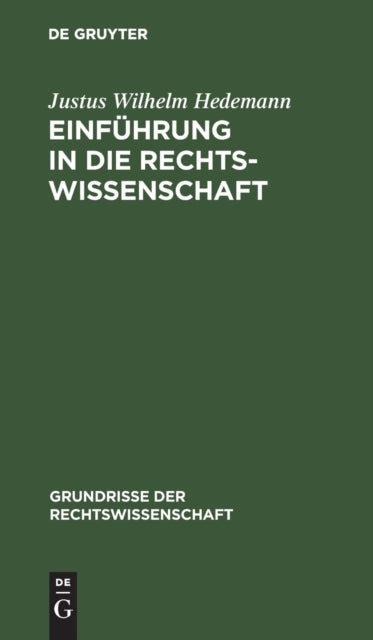 Einführung in Die Rechtswissenschaft
